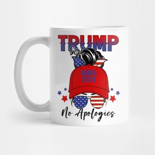 Trump Girl No Apologies Patriotic American Mug